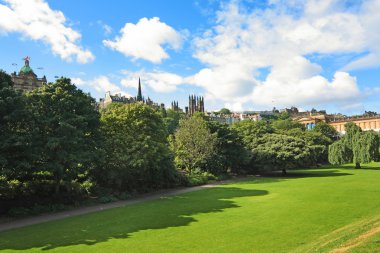 Princes street bahçeleri Edinburgh, İskoçya