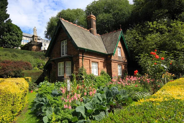 Little house with roses — Stock Photo, Image