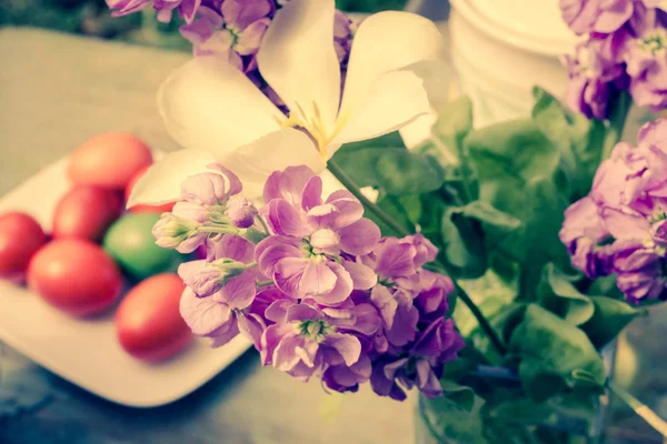 아름 다운 부활절 색칠 달걀 — 스톡 사진