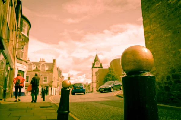 Vecchie case in Queensferry vicino Edimburgo, Scozia — Foto Stock