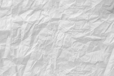 Buruşuk ve pürüzlü desenli beyaz kağıt yaprak dokusu, herhangi bir desen için boş sayfa materyali