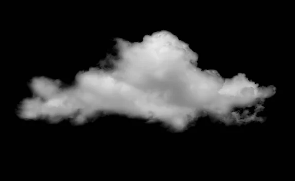 White Clouds Isolated Black Backgroun — Stock Photo, Image