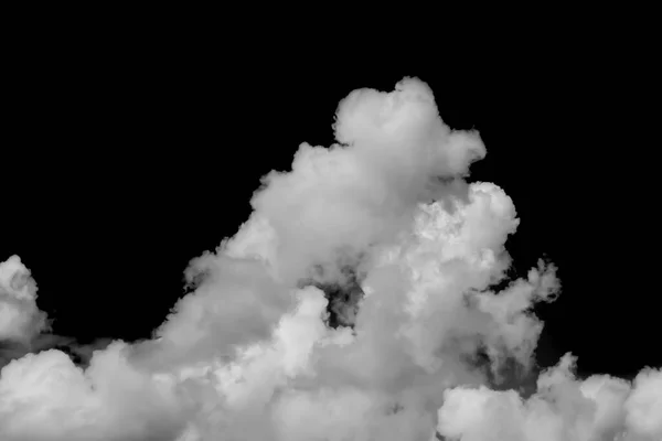 Nuvole Bianche Isolate Backgroun Nero — Foto Stock