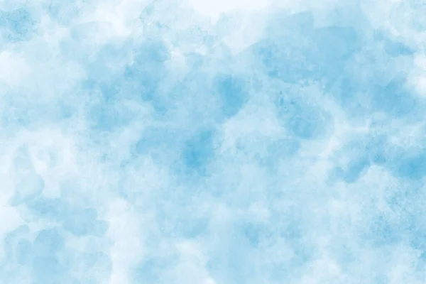 Ilustrasi Warna Air Menggambarkan Latar Belakang Tekstur Warna Biru Abstrak — Stok Foto