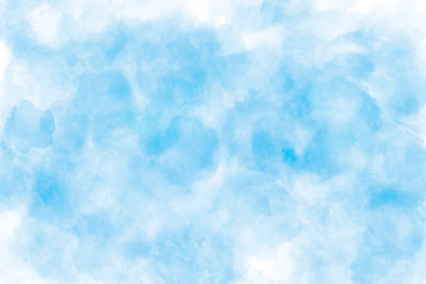 Aquarel Illustratie Bewolkt Kunst Abstracte Blauwe Kleur Textuur Achtergrond Wolken — Stockfoto