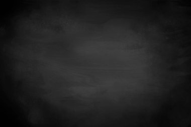 Mürekkep tahtası veya karatahta dokusu soyut arkaplan grunge kir beyaz tebeşir ile silinmiş boş siyah billboard duvarı, kopya alanı, duvar kağıdı çalışma eğitimi eğitim iletişimi için element backdro