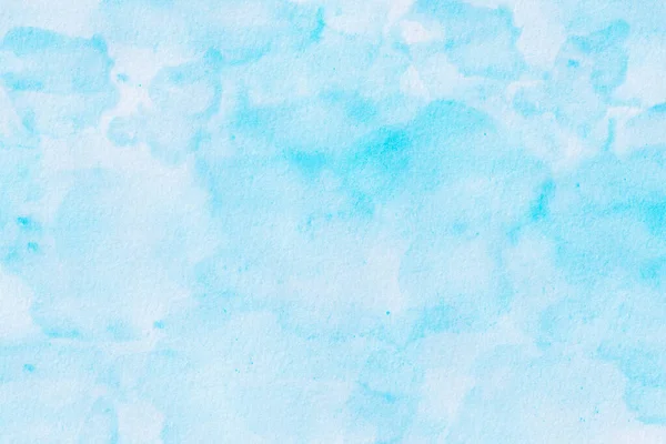 水彩画云彩艺术抽象蓝色纹理背景 云彩和天空图案 水彩纸上手绘图案的水彩颜料 用于墙纸横幅设计 — 图库照片