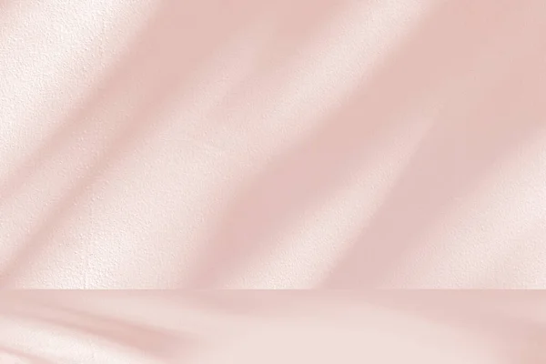 Теневая Студийная Витрина Презентации Продукта Розовые Тени Солнца Листьев Тротуарах — стоковое фото