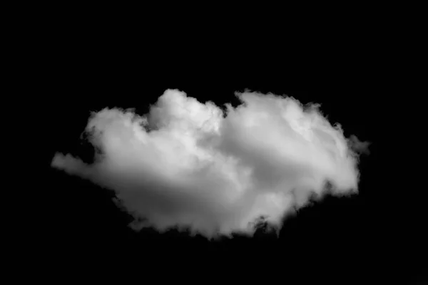 Weiße Wolken Isoliert Auf Schwarzem Hintergrund Flauschiger Clou — Stockfoto