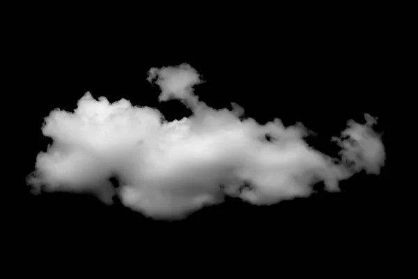 Белые Облака Изолированы Черном Фоне Пушистый Clou — стоковое фото
