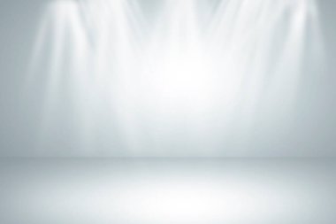 Abstract gray studio gradient wall and floor background in empty room with spotlight light for product display, stage, template banner graphic creative, smooth backdrop texture wallpaper, studio space
