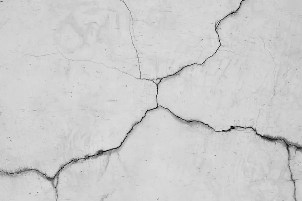 Cracked wall texture grunge damage stain background. Grey dirty old crack broken concrete wall, monochrome, black and white