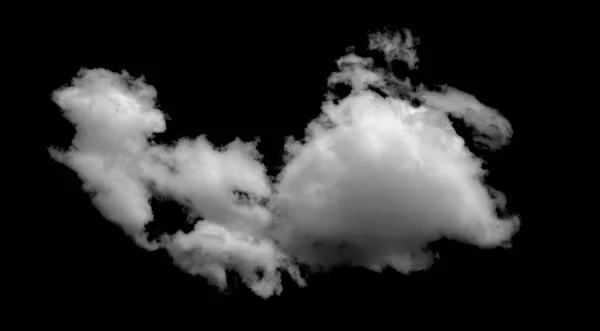 Büyük Beyaz Bulutlar Kabarık Beyaz Bulut Desenli Kara Gökyüzünde Izole — Stok fotoğraf