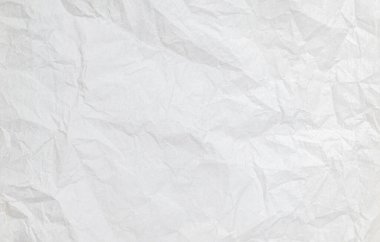 Buruşuk ve pürüzlü desenli beyaz kağıt yaprak dokusu, herhangi bir desen için boş sayfa materyali