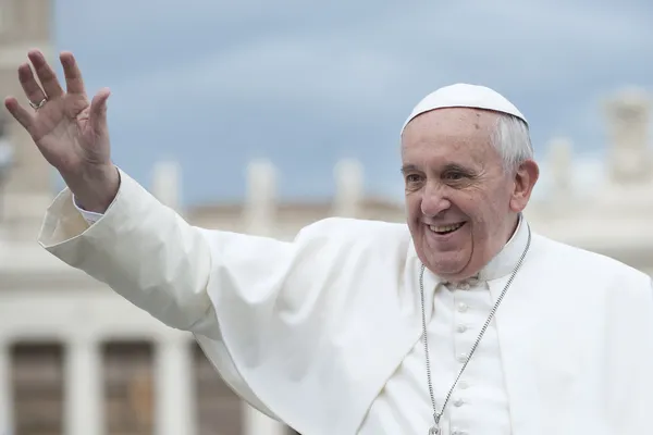 Paus Franciscus Rechtenvrije Stockfoto's