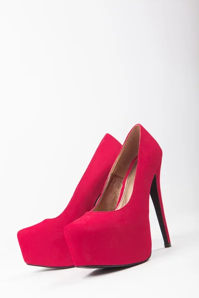 Red woman shoes, high heels — Stock Photo, Image