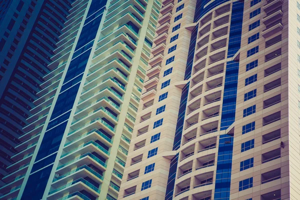 High luxury building skyscraper, facade with balcony — Stock Photo, Image