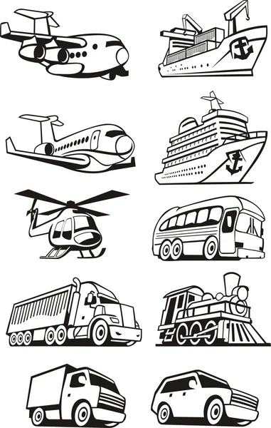 Conjunto transporte — Vector de stock