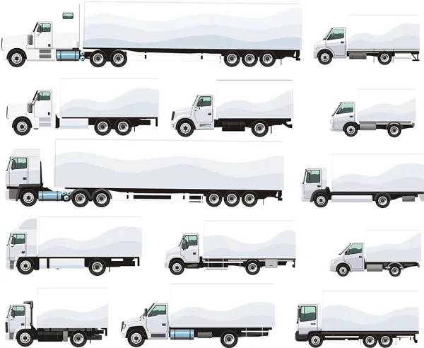 Trucks set — Stock Vector