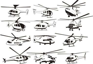 Helikopter silhouettes