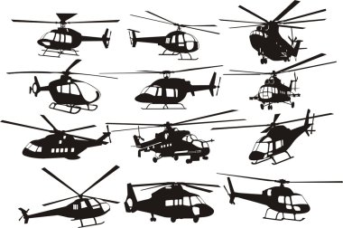 Helikopter silhouettes