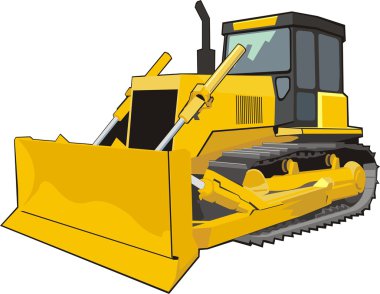 Construction bulldozer clipart