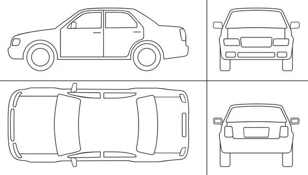 Auto sleutellijn — Stockvector