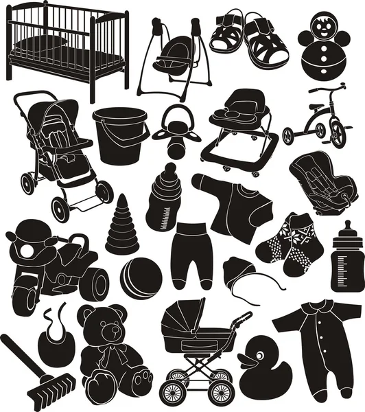 Baby accessoires — Stockvector