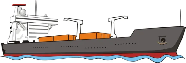 Φορτηγό πλοίο — Διανυσματικό Αρχείο
