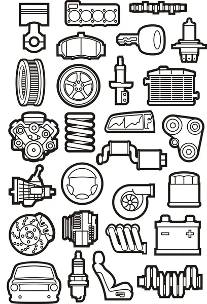 Piezas del coche Gráficos vectoriales