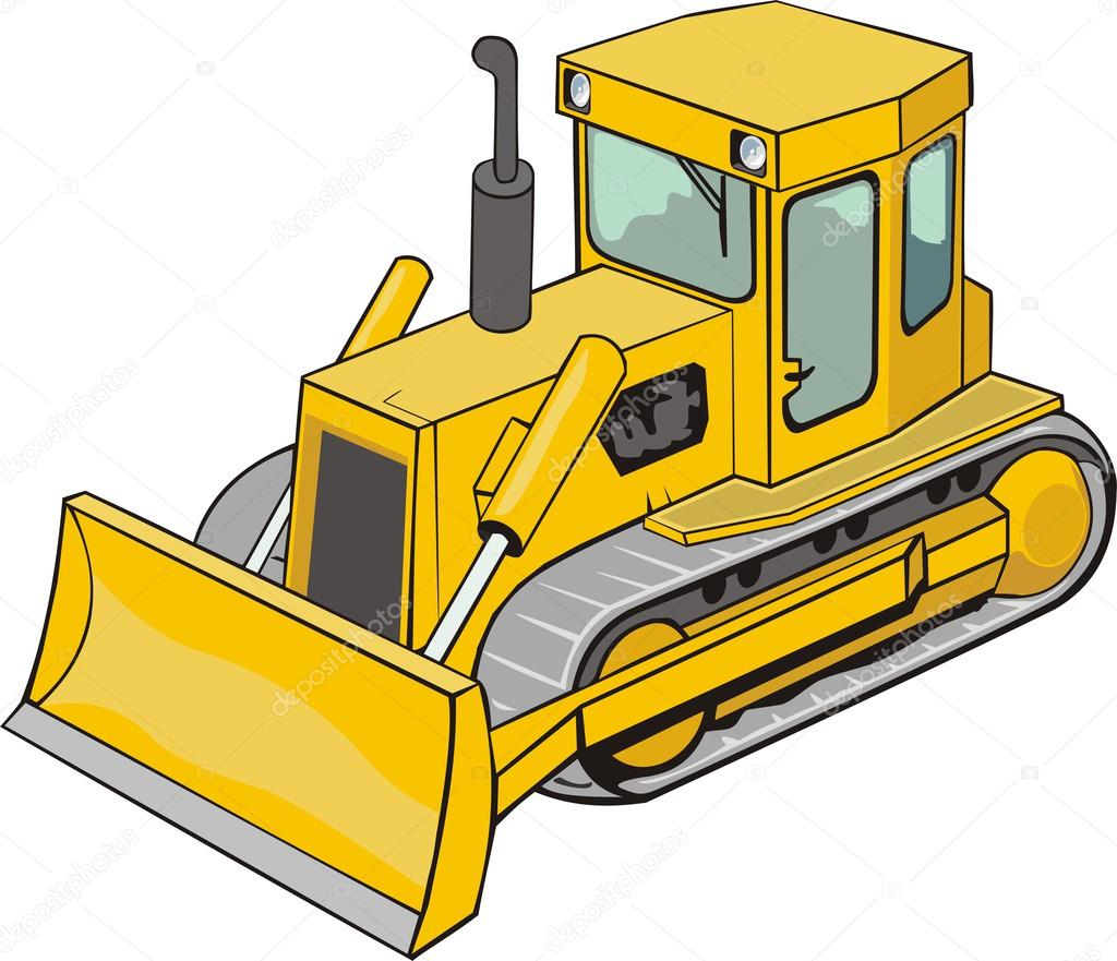 Construction bulldozer