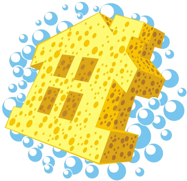 Sponge house — Stock Vector