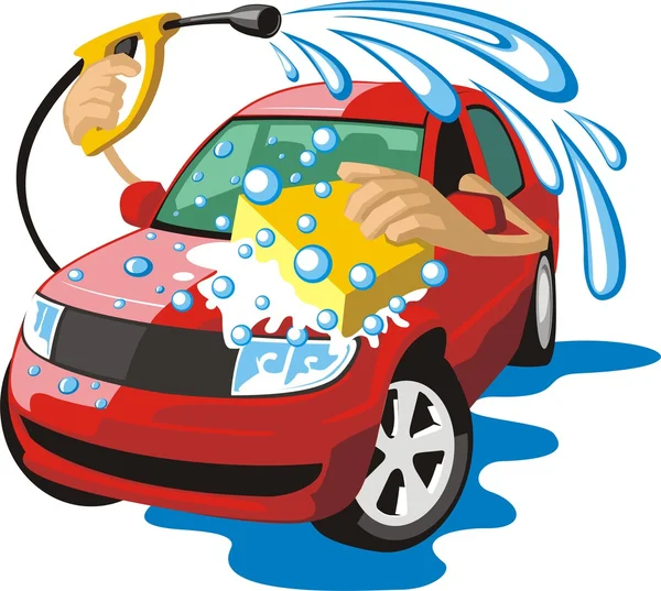 Auto wassen — Stockvector