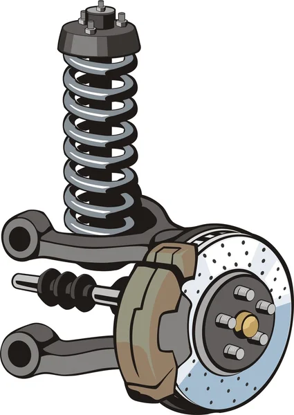 Auto schorsing — Stockvector