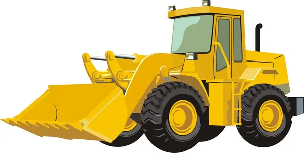 Wheel bulldozer — Stock Vector