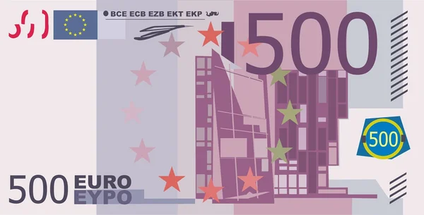 Vijfhonderd euro — Stockvector