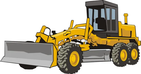 Wiel wiel bulldozer — Stockvector