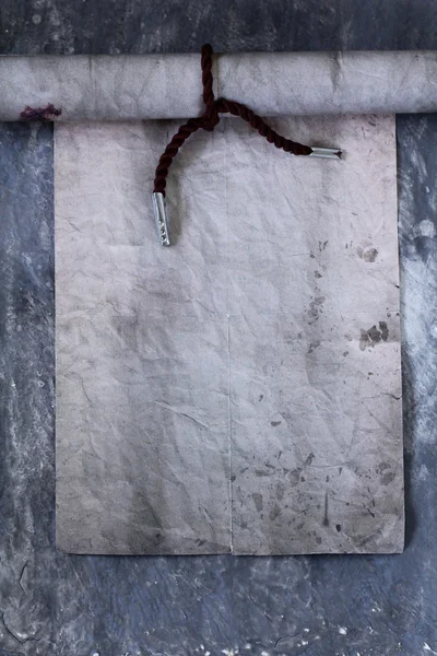 Старий сірий фон паперу, вінтажний сувій — стокове фото