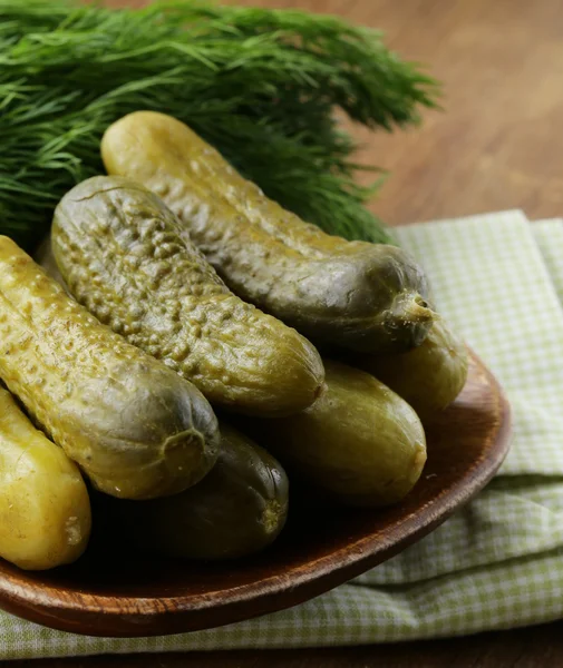 Pickles salted cucumbers pickled vegetables still-life — Stock Photo, Image