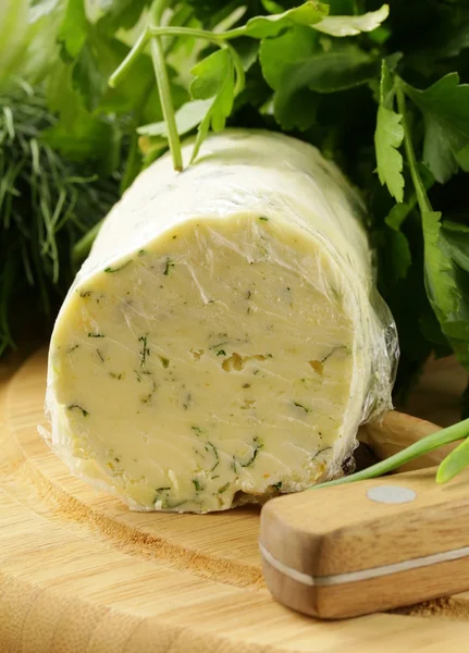Manteiga aromatizada com ervas e especiarias — Fotografia de Stock