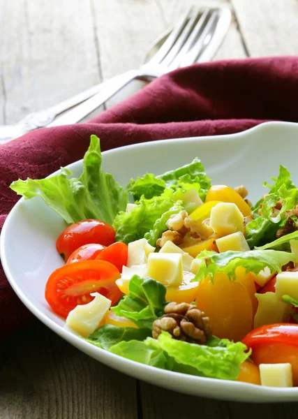 Snack salade met kaas en walnoten — Stockfoto