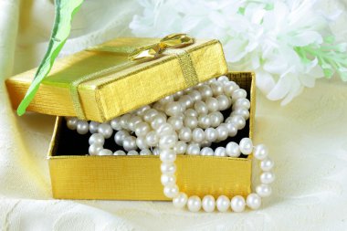 inci kolye altın hediye kutusu