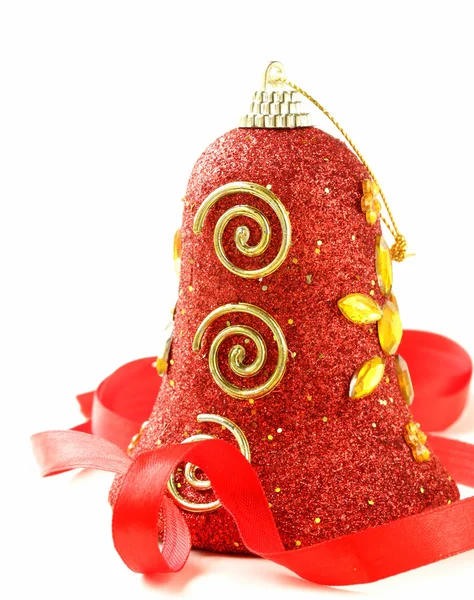 Composition de Noël - cloche rouge symbole de la fête — Photo