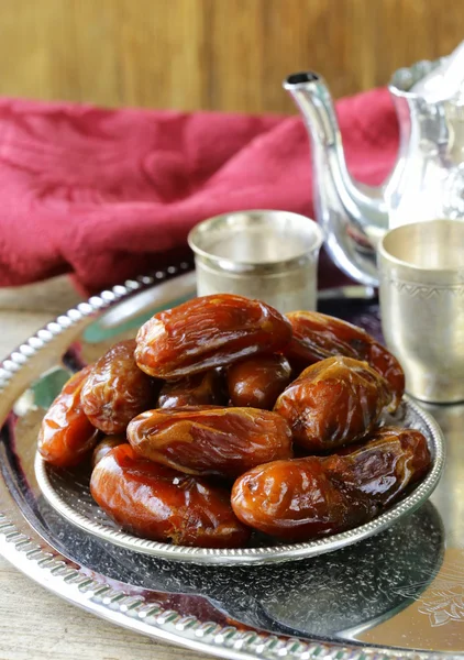 Traditional oriental dessert sweet dried dates — Stock Photo, Image