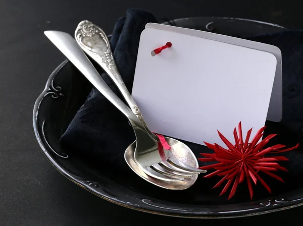 El ajuste estilístico de mesa para la fiesta de Halloween —  Fotos de Stock