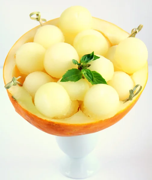 Sałatka owocowa z melona — Zdjęcie stockowe