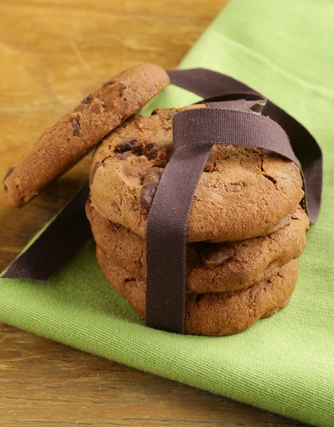 Super Chocolate Chip Cookies - festliche Mahlzeit — Stockfoto