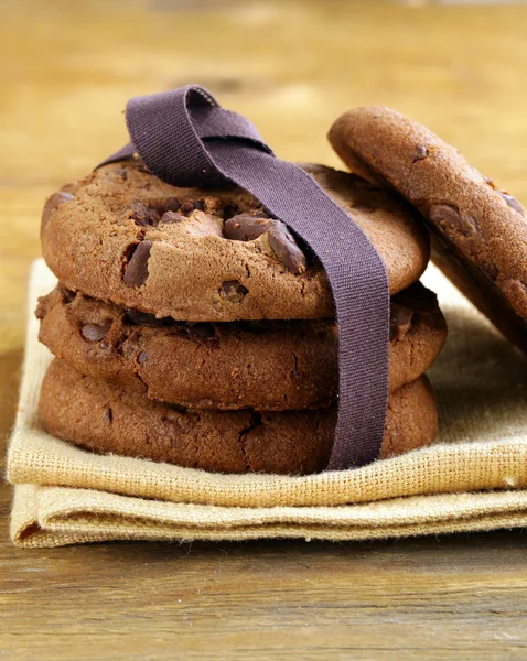 Super chocolate chip cookies - festive meal — Stock Photo, Image