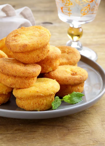 Cheese mini muffins with pumpkin and orange — Stock Photo, Image