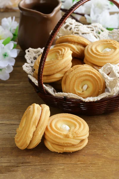 Galleta casera de la pastelería corta, regalo de postre —  Fotos de Stock